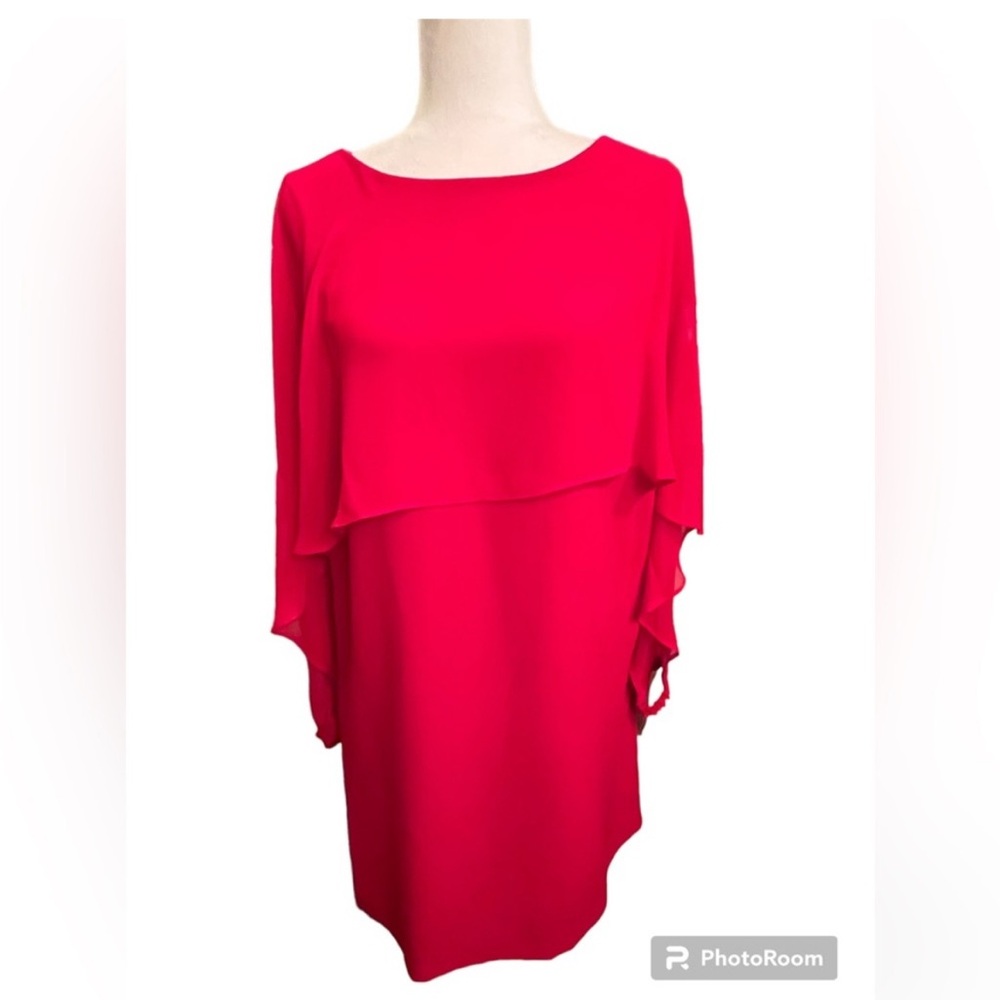 Nanette Lepore Red Dolman Sleeve Cocktail Dress